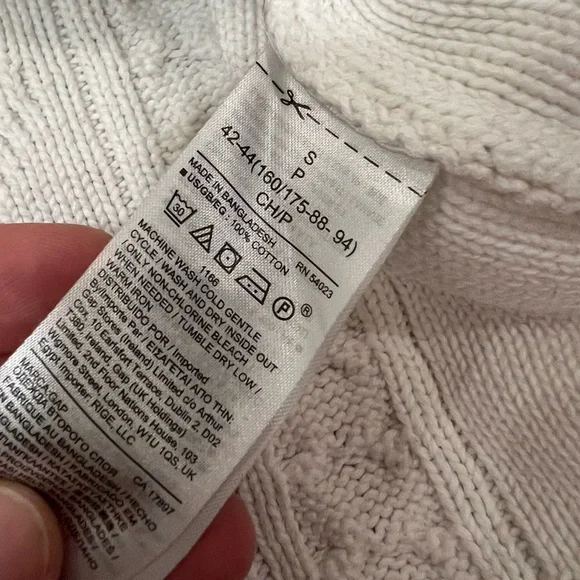 Cable Knit Sweater - Vintage GAP - White knit - Picture 6 of 8